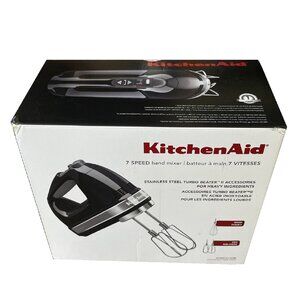 brand new ONYX BLACK KitchenAid Soft Start™ 7-Speed Hand Mixer Model KHM7210OB